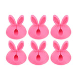 6 PCS CC-941 Rabbit Shape Single Hole Cable Clips Holder, Cable Management System and Cord Organizer Solution, 6 PCS C Rabbit Shape(Black), 6 PCS C Rabbit Shape(Pink), 6 PCS C Rabbit Shape(Green), 6 PCS C Rabbit Shape(Yellow)