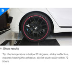 Universal Decorative Scratchproof Stickup 8M Flexible Car Wheel Hub TRIM Mouldings Shining Decoration Strip, 8m Shining, 8m
