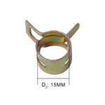 10 PCS 15mm Car Spring Clip Fuel Line Hose Clip Water Pipe Air Tube Clamp Fastener, 10 PCS 15mm