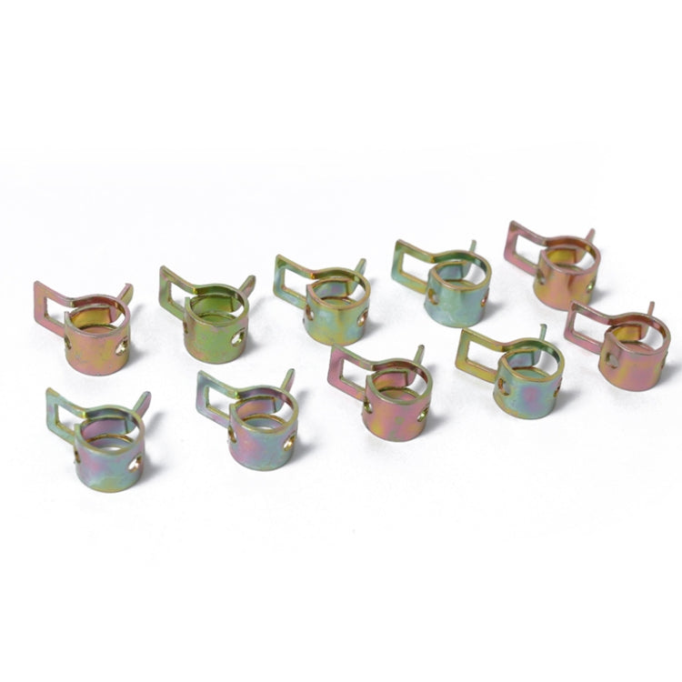 10 PCS 15mm Car Spring Clip Fuel Line Hose Clip Water Pipe Air Tube Clamp Fastener, 10 PCS 15mm