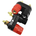 5 Pcs Borniers doubles hexagonaux rouges et noirs pour voiture Connecteur d'amplificateur Fiche de haut-parleur Jack