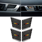 4 PCS Car German Flag Carbon Fiber Door Inner Handle Wrist Panel Decorative Sticker for Mercedes-Benz C Class 2007-2013 / E Class 2009-2016, Door Inner Handle Wrist