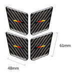 4 PCS Car German Flag Carbon Fiber Door Inner Handle Wrist Panel Decorative Sticker for Mercedes-Benz C Class 2007-2013 / E Class 2009-2016, Door Inner Handle Wrist