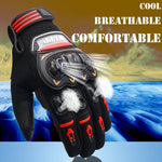 WUPP Gants de moto à écran tactile étanches respirants résistants à l'usure et antidérapants pour l'été et l'hiver Gants de protection à doigts complets, Taille : XXL, Taille : XXL