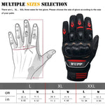 WUPP Gants de moto à écran tactile étanches respirants résistants à l'usure et antidérapants pour l'été et l'hiver Gants de protection à doigts complets, Taille : XXL, Taille : XXL
