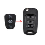Replacement 3 Buttons Silicone Pad for Hyundai / Kia Car Key Shell, without Battery, For Hyundai / Kia 3 Buttons with Word