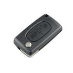 For PEUGEOT 2 Buttons Intelligent Remote Control Car Key with PCF7961 Integrated Chip & Battery & Holder & Slotted Key Blade & ASK Signal, Frequency: 433MHz, 2 Buttons with Slotted Key Blade