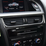 Car Carbon Fiber Air Conditioning Air Outlet Frame Decorative Sticker for Audi A4 B8 2009-2016 / A5 2008-2017 / Q5 2009-2017​, Left Drive, Air Outlet Frame