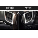 Car Carbon Fiber Air Conditioning Air Outlet Adjustment Frame Decorative Sticker for Mazda Axela 2014 / 2017-2018, Air Conditioning Air Outlet Adjustment