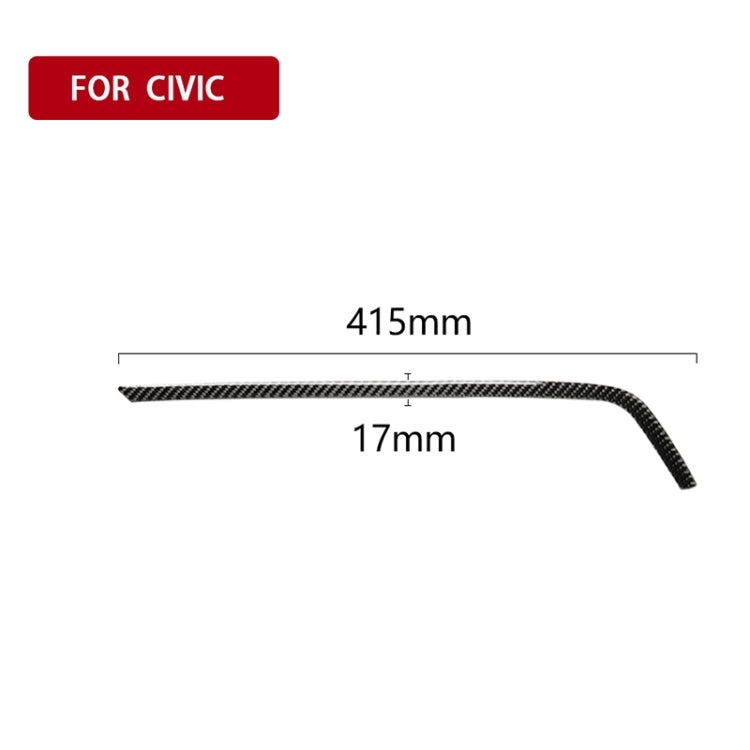 Car Carbon Fiber Central Control Air Outlet Upper Decorative Sticker for Honda Tenth Generation Civic 2016-2019, Left Drive, Central Control Air Outlet Upper