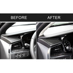 Car Carbon Fiber Main Driving Triangle Decorative Sticker for Cadillac XT5 2016-2017, Left Drive, Main Driving Triangle