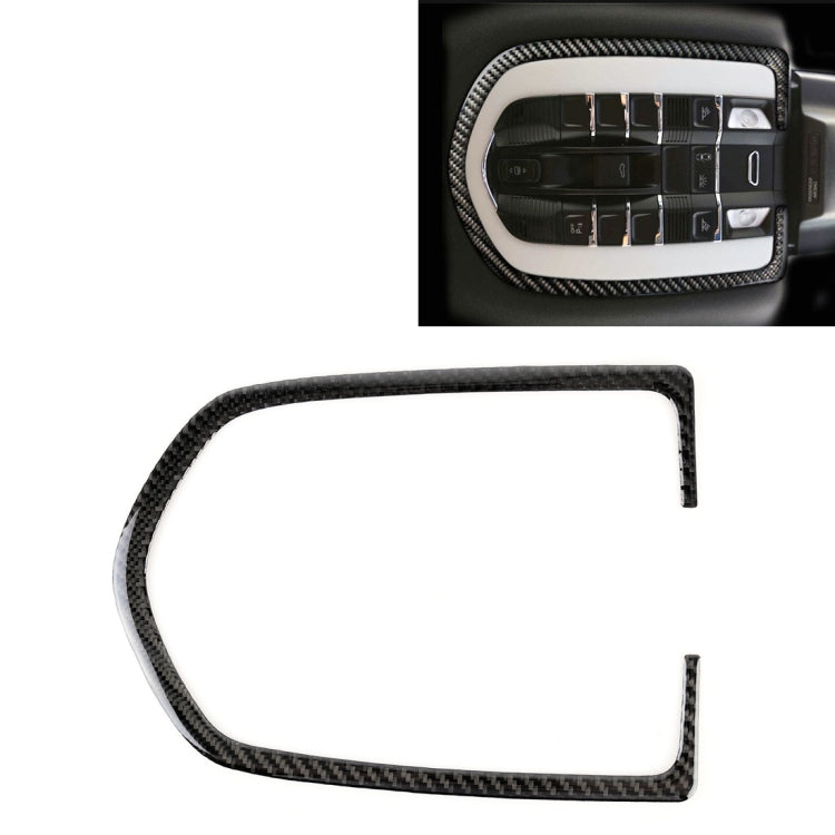 Carbon Fiber Car Dome Light Panel Decorative Sticker for Porsche Macan, Dome Light Panel