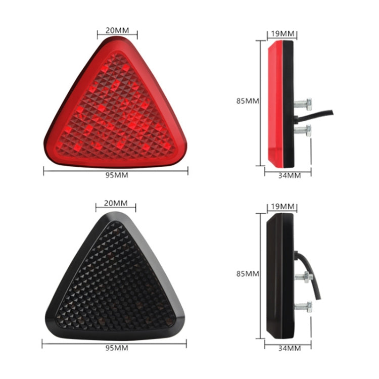 Feu arrière LED de pilote triangulaire style X pour vélo / VTT, style X