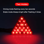 Feu arrière LED de pilote triangulaire style X pour vélo / VTT, style X