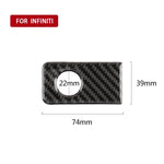 Autocollant décoratif en fibre de carbone pour boîte de rangement de siège passager avant de voiture pour Infiniti Q50 / Q60 2014-2020, conduite à gauche, boîte de rangement de siège passager avant