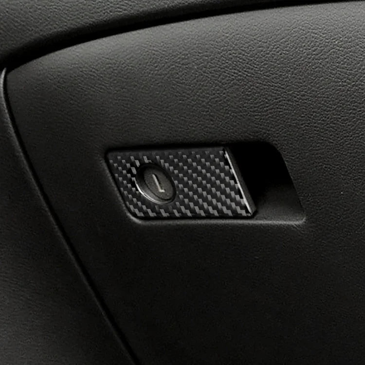 Autocollant décoratif en fibre de carbone pour boîte de rangement de siège passager avant de voiture pour Infiniti Q50 / Q60 2014-2020, conduite à gauche, boîte de rangement de siège passager avant