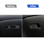 Autocollant décoratif en fibre de carbone pour boîte de rangement de siège passager avant de voiture pour Infiniti Q50 / Q60 2014-2020, conduite à gauche, boîte de rangement de siège passager avant
