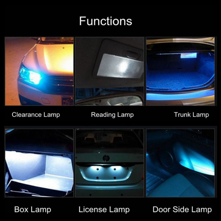 2 PCS T10 / W5W / 168 / 194 DC12V / 1.2W / 6000K / 85LM 3LEDs SMD-3030 Car Clearance Light, 10pcs DC12V / 1.2W / 6000K / 85LM