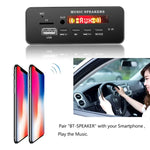 Module décodeur audio MP3 12 V 2 x 3 W pour voiture, radio FM, TF, USB, AUX 3,5 mm, avec Bluetooth, fonction d'appel d'enregistrement et télécommande, 12 V