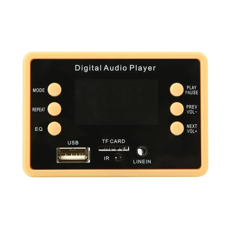 Carte décodeur MP3 audio à écran couleur 5 V pour voiture, avec radio FM, lecteur de carte TF/USB, fonction Bluetooth et télécommande, 5 V