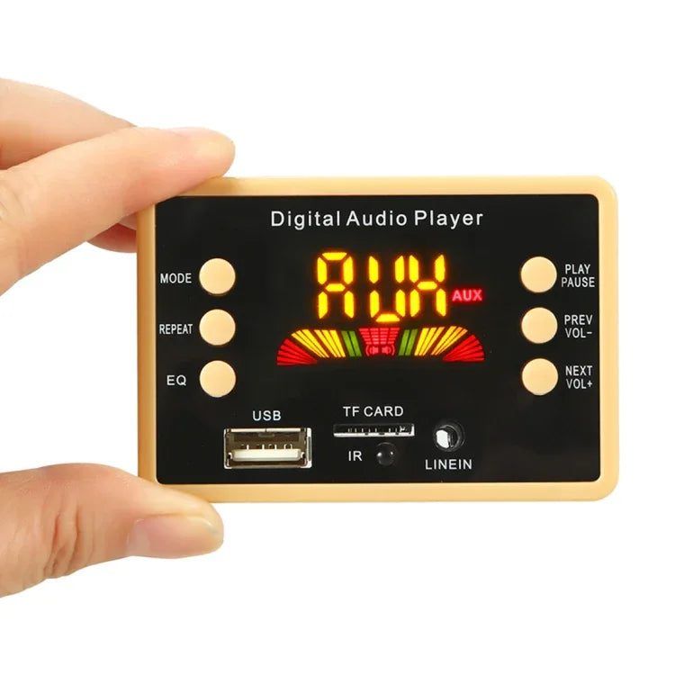 Carte décodeur MP3 audio à écran couleur 5 V pour voiture, avec radio FM, lecteur de carte TF/USB, fonction Bluetooth et télécommande, 5 V