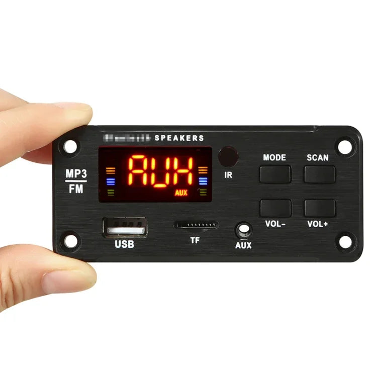 Décodeur audio MP3 Bluetooth 5.0 pour voiture, écran couleur 5 V, radio FM, carte TF, USB, AUX 3,5 mm, avec télécommande, 5 V