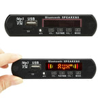 Lecteur MP3 audio 12V 2x3W pour voiture avec décodeur, radio FM, USB, prise jack 3,5mm, Bluetooth, fonction d'appel/enregistrement, amplificateur de puissance et télécommande, 12V