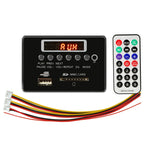Module décodeur MP3 audio 5 V pour voiture, radio FM, carte SD, USB, AUX, avec Bluetooth / télécommande, 5 V, 5 V (Gris argenté)
