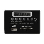 Module décodeur MP3 audio 5 V pour voiture, radio FM, carte SD, USB, AUX, avec Bluetooth / télécommande, 5 V, 5 V (Gris argenté)
