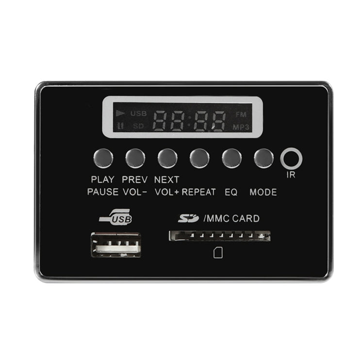 Module décodeur MP3 audio 5 V pour voiture, radio FM, carte SD, USB, AUX, avec Bluetooth / télécommande, 5 V, 5 V (Gris argenté)