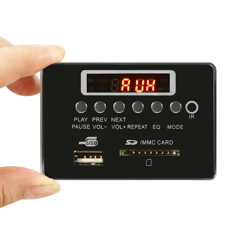 Module décodeur MP3 audio 5 V pour voiture, radio FM, carte SD, USB, AUX, avec Bluetooth / télécommande, 5 V, 5 V (Gris argenté)