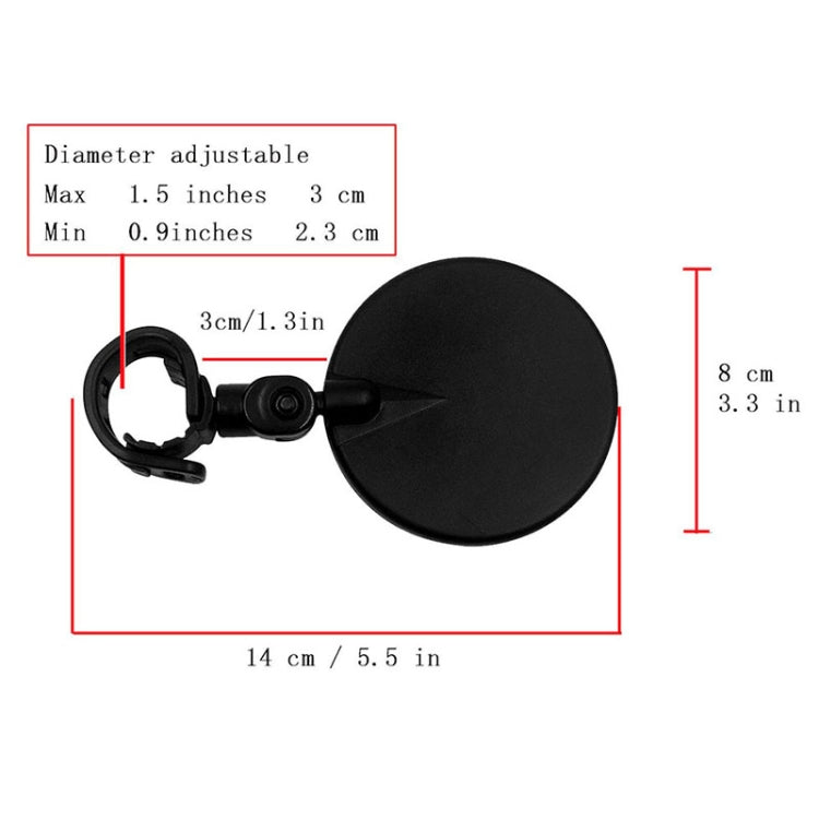 Miroir convexe grand angle réglable universel 360° pour guidon de vélo, miroir de vue arrière de cyclisme