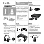Adaptateurs récepteurs et émetteurs Bluetooth USB 4.0 pour Sony PlayStation PS4