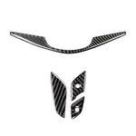 4 in 1 Car Carbon Fiber Steering Wheel Button Decorative Sticker for Cadillac xt5 2016-2017, Left and Right Drive Universal, For Cadillac xt5 2016-2017
