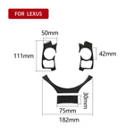 4 in 1 Car Carbon Fiber Steering Wheel Button Decorative Sticker for Lexus IS250 NX200 200t 300h, Left and Right Drive Universal, For Lexus IS250 NX200 200t 300h(B)