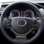 4 in 1 Car Carbon Fiber Steering Wheel Button Decorative Sticker for Lexus IS250 NX200 200t 300h, Left and Right Drive Universal, For Lexus IS250 NX200 200t 300h(B)