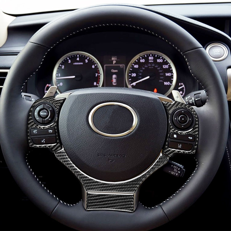4 in 1 Car Carbon Fiber Steering Wheel Button Decorative Sticker for Lexus IS250 NX200 200t 300h, Left and Right Drive Universal, For Lexus IS250 NX200 200t 300h(B)