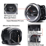 2 PCS 4 inch Car LED Angel Eyes Spotlight Modified Fog Lights for Jeep Wrangler / Dodge / Chrysler PT Cruiser, For Jeep / Dodge