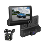 3 en 1, écran 4 pouces, grand angle de 170 degrés, vision nocturne, DVR de voiture HD 1080p, support de détection de mouvement / G-Sensor