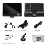 3 en 1, écran 4 pouces, grand angle de 170 degrés, vision nocturne, DVR de voiture HD 1080p, support de détection de mouvement / G-Sensor