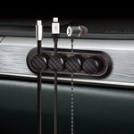 Car Carbon Fiber Magnetic Clamp Cable Storage Box Creative Desktop Hub Organizer, Desktop Hub Organizer
