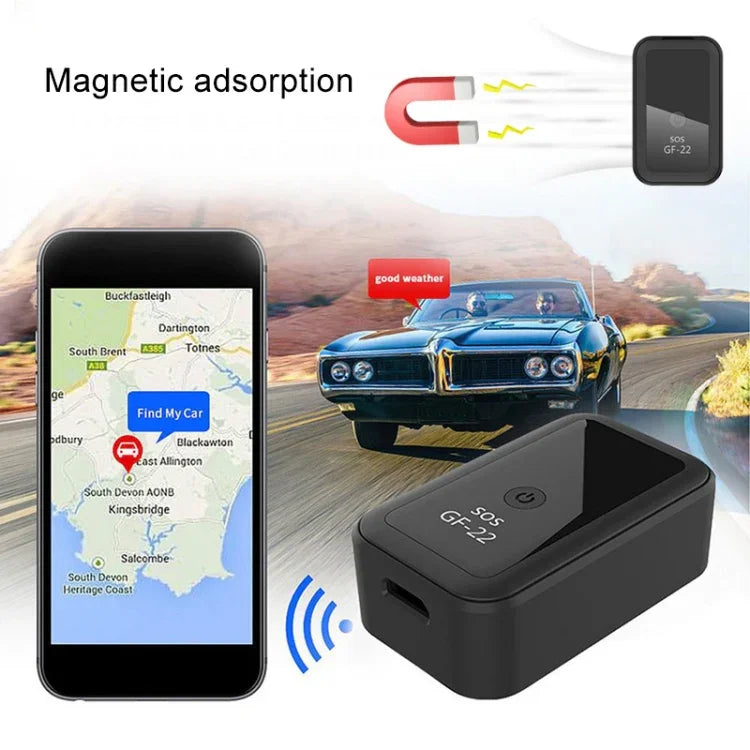 Traceur GPS GF22 pour voiture, dispositif antivol à positionnement magnétique, adsorption, anti-perte, enregistrable à commande vocale, GF22