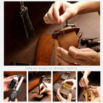 Hallmo Car Cowhide Leather Key Protective Cover Key Case for Audi A6L / A8L / A4 / A7 / A5 A Style, For Audi A6L A Style