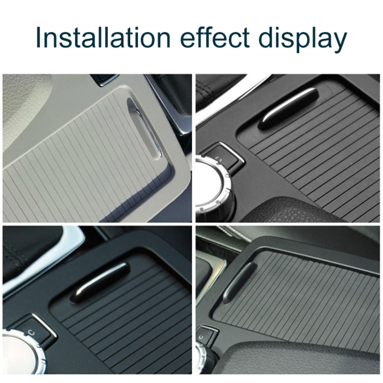 Car Water Cup Holder Roller Blind Zipper Storage Box Trim for Mercedes-Benz W204 / W212 2008-2015, For Mercedes-Benz (Black), For Mercedes-Benz (Grey)