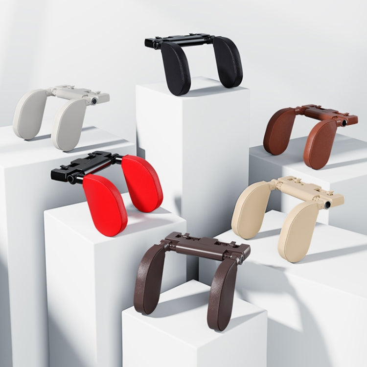 A05 Adjustable Car Auto U-shaped Memory Foam Neck Rest Cushion Seat Pillow with Hook & Mobile Phone Holder, A05 (Beige), A05 (Brown), A05 (Red), A05 (Grey), A05 (Black), A05 (Coffee)