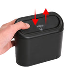 Vehicle Trash Can Bin Rubbish Bin Organizer Car-mounted Trash Storage Box, Trash Can Bin