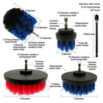 Ensemble de têtes de brosse électrique 4 en 1 pour nettoyage et détartrage de sols, murs, fenêtres en verre, couleur aléatoire, 4 en 1