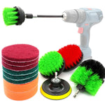 Ensemble de têtes de brosse électrique pour perceuse 14 en 1 avec tampon à récurer en éponge de 4 pouces pour nettoyage et détartrage de sols, murs, fenêtres et vitres, Livraison couleur aléatoire, 14 en 1