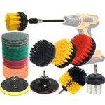 Ensemble de têtes de brosse électrique pour perceuse 20 en 1 pour nettoyage et détartrage de sols, murs, fenêtres et vitres, 20 en 1