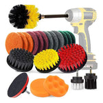 Ensemble de têtes de brosse électrique pour perceuse 22 en 1 pour nettoyage et détartrage de sols, murs, fenêtres et vitres, 22 en 1
